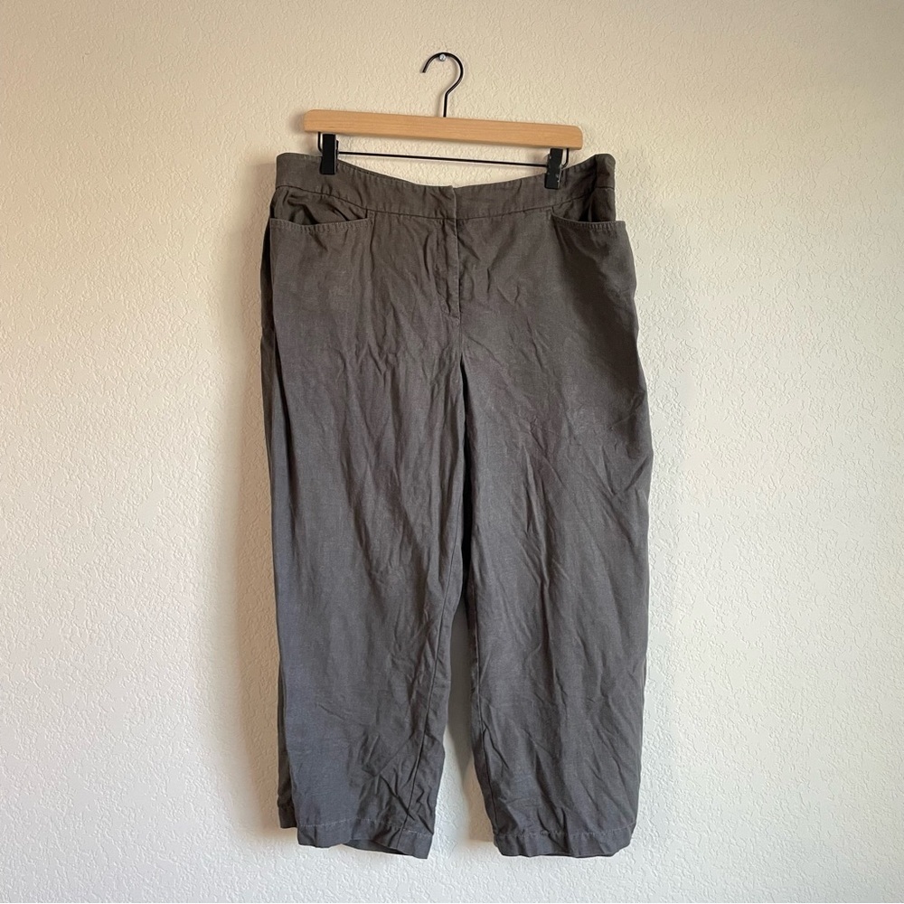 eileen fisher lagenlook taupe pants womens large